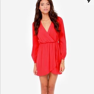 Lulus That’s a wrap red dress